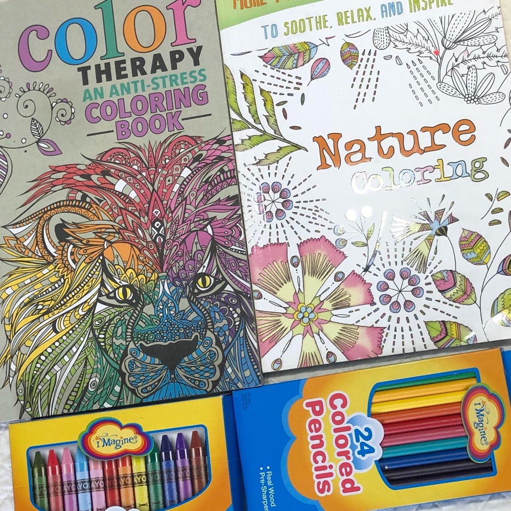 2 -Color Therapy & Nature Coloring Book